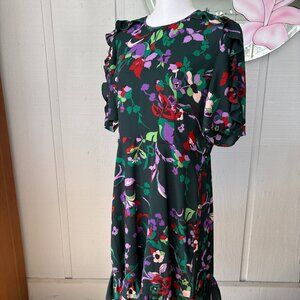 Kate Spade Fleur Nouveau Smocked Dress, Size 14